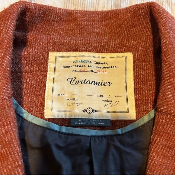 Rust coloured knit blazer from Anthropologie - Picture 3 of 6